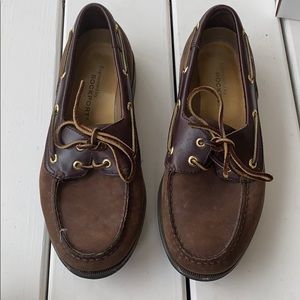 Men’s Rockport brown leather boat shoes